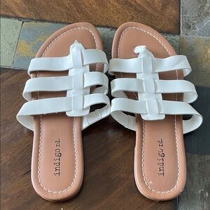 Indigo Women's White Strappy Sandals